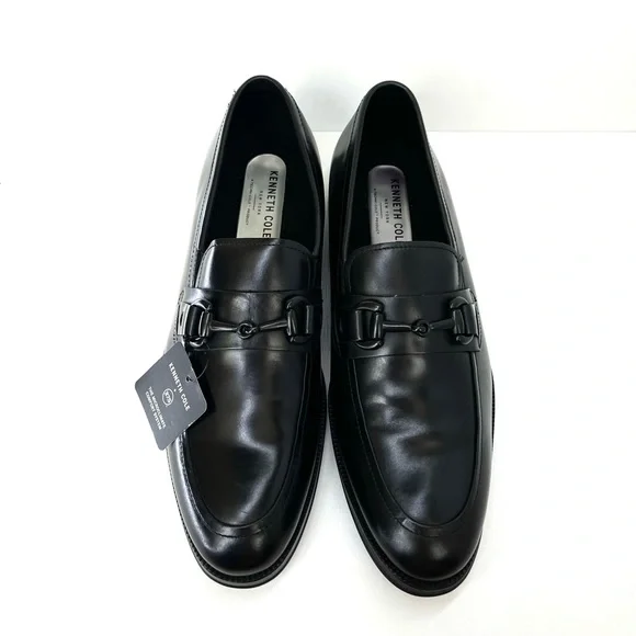 KENNETH COLE NEW YORK — BLACK, BROCK LEATHER SLIP-ON LOAFER, SIZE MENS US 8.5M - Picture 8 of 16